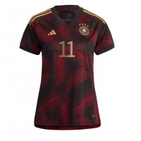 Koszulka piłkarska Niemcy Mario Gotze #11 Strój wyjazdowy dla kobiety MŚ 2022 tanio Krótki Rękaw
